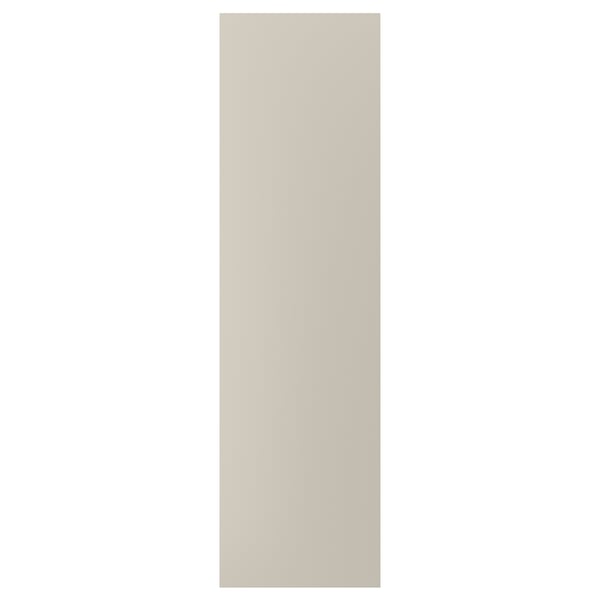 Gray rectangular cover panel for doors. Made of fiberboard with acrylic paint.
