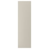 Gray rectangular cover panel for doors. Made of fiberboard with acrylic paint.