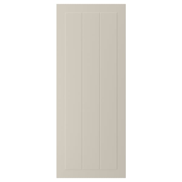 STENSUND beige door, smooth, rectangular, framed panels, easy-clean lacquered surface.