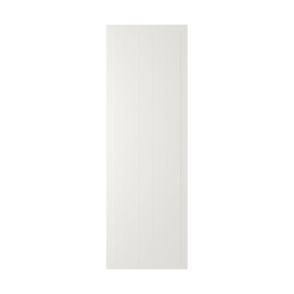 A white, rectangular, panelled STENSUND door made of fibreboard, featuring a smooth, lacquered finish.