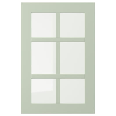 A green STENSUND glass door, rectangular with a divided pane design.