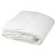 White STJÄRNBRÄCKA duvet, thick and rectangular, made with lyocell and cotton, providing extra warmth.