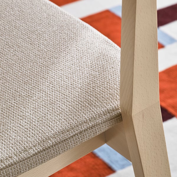 STOCKHOLM Chair with armrests, tinted laquer birch veneer/Tresund beige