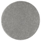 STOENSE round gray area rug. Soft, plush, and sound-absorbing with light sheen. Made from recycled polyester and polypropylene.