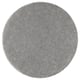 Round gray STOENSE area rug, soft and plush texture, harmonious color, ideal for bedrooms.