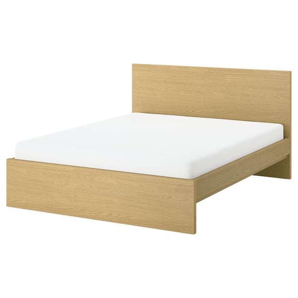 STORKLINTA Bed frame, oak effect, 160x200 cm
