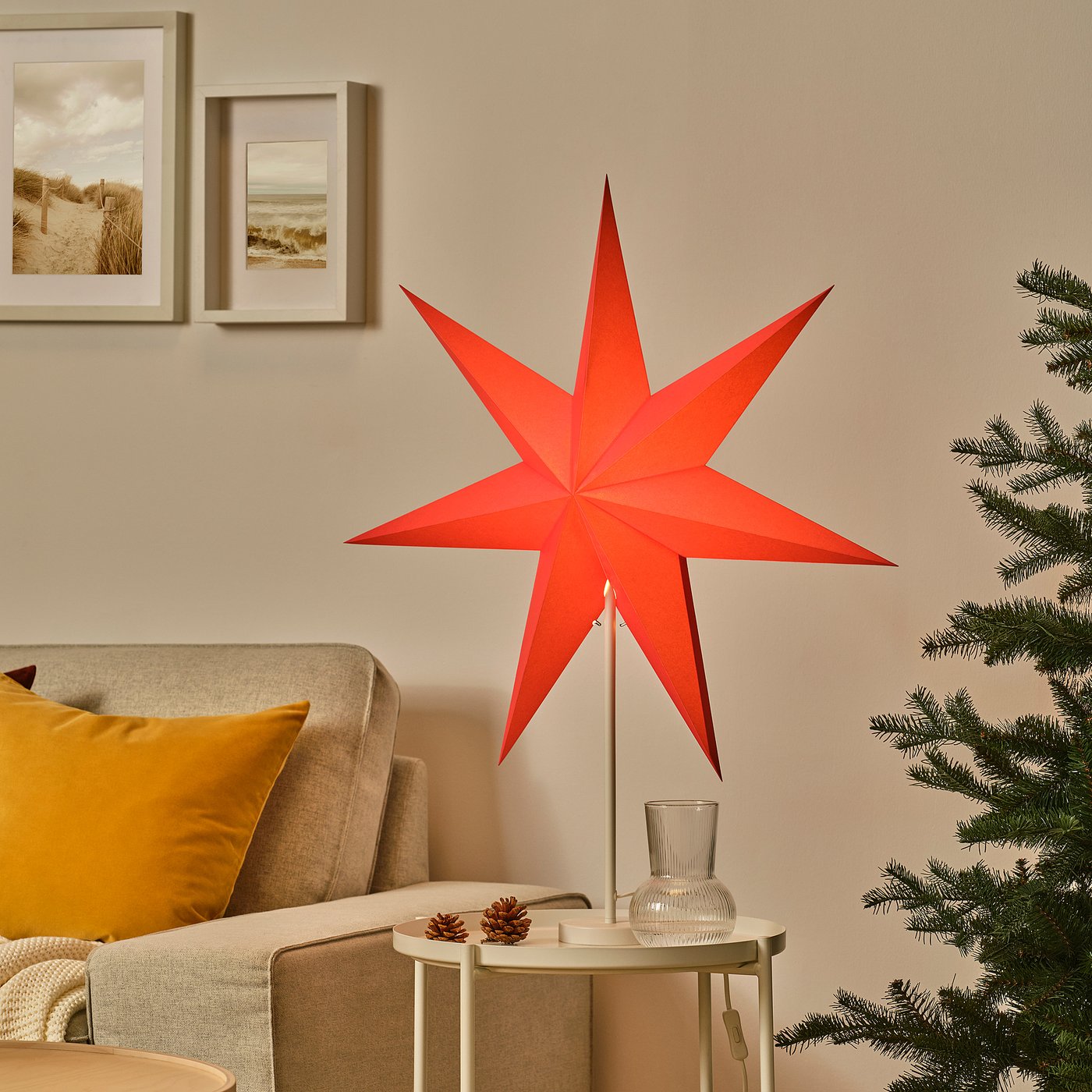 IKEA 星型 スタンドライト 赤 STRÅLA Christmas lamp shade, red, 70 cm - IKEA Sweden