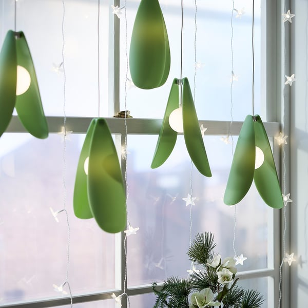 STRÅLA LED decoration lighting, mistletoe green
