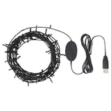 Strala led light chain in black, circular with usb power.