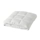 A white STRANDMOLKE duvet, rectangular in shape, with a soft, woven cotton cover and a fluffy polyester filling. Its ideal for warmth and comfort.