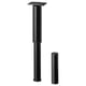 A black SULTAN bed leg, made of steel with a powder coating, in a cylindrical shape, designed to support the middle of a bed for stability.