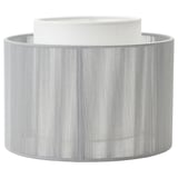 SYMFONISK lamp shade - white, cylindrical, textured, fits wifi speaker base.