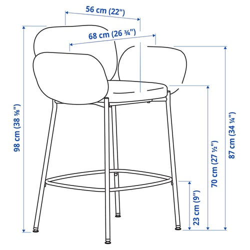 Illustration with measurements for the product: SYNTORP.