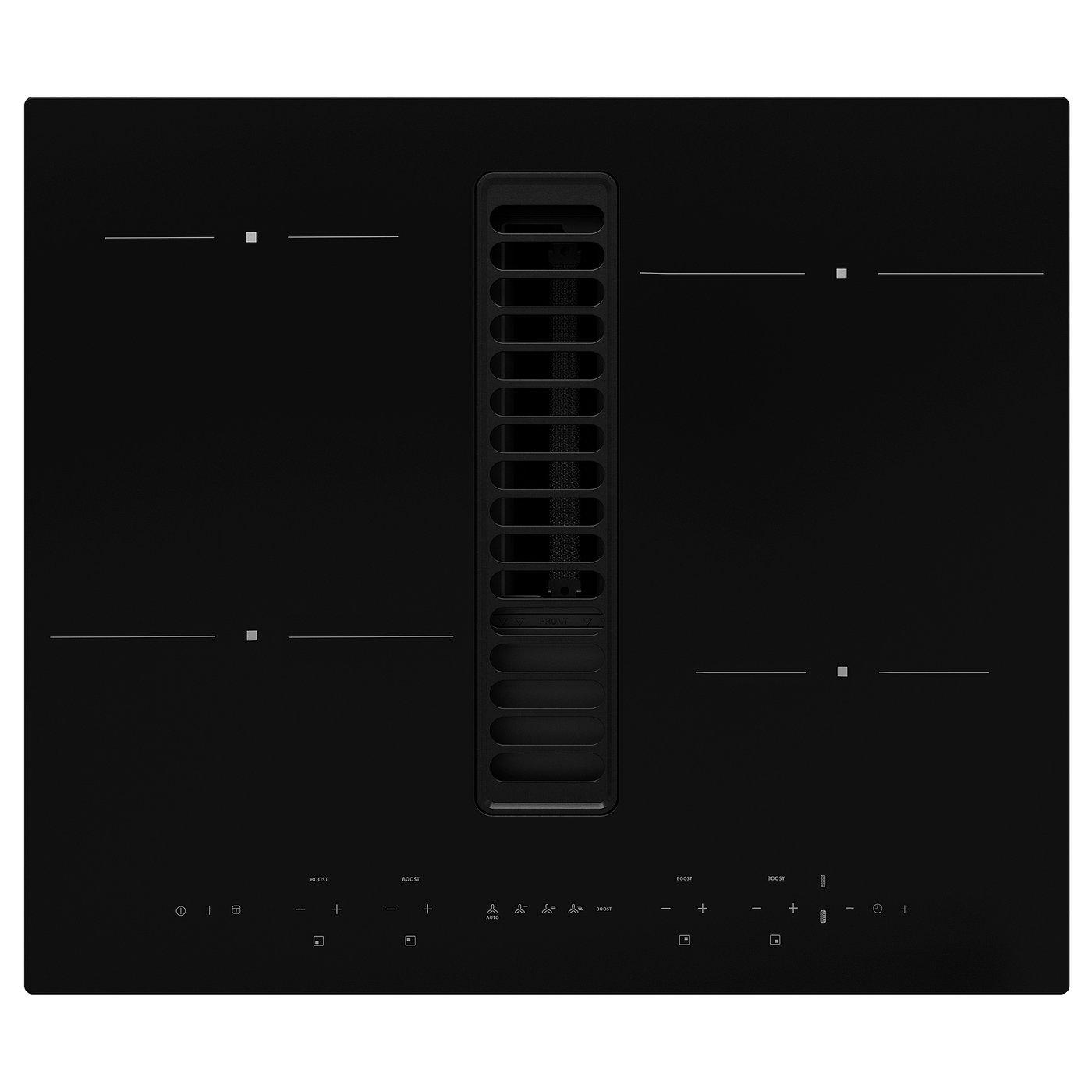 TÄCKNAN induction hob/integrated extractor, IKEA 300 black, 60 cm ...