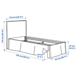 Illustration with measurements for the product: TÄRNKULLEN.
