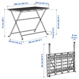 Illustration with measurements for the product: TÄRNÖ.