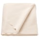 Folded off-white fleece blanket, soft & warm, made from recycled polyester.