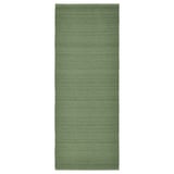 Green cotton-wool rug, rectangular, plain weave.