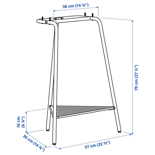 Illustration with measurements for the product: TILLSLAG.