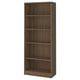 A TONSTAD bookcase in dark brown, featuring five shelves with a classic wooden design.