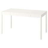 TONSTAD white desk: sleek, rectangular, minimalist design with one drawer, perfect for compact spaces.