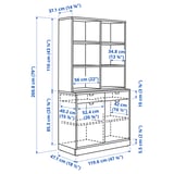 Illustration with measurements for the product: TONSTAD.