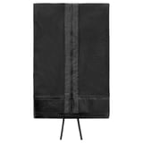 TORPÖN black insect net for parasols, mesh fabric with zipper, stands on three legs.