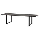 A dark gray TRANEBO dining table with metal legs and a rectangular shape, perfect for modern dining spaces.