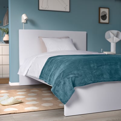 TRATTVIVA Bedspread, dark grey-blue, 150x250 cm