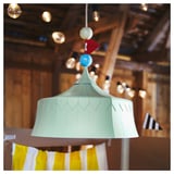 Circumstantial pendant lamp; TROLLBO, green, recycled plastic, tent-like shade.