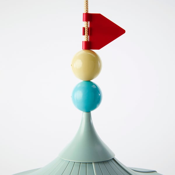 Unique lamp with vibrant colors. Bright, playful design. Glossy, durable plastic. Safe, well-made.