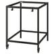 Option: A TROTTEN black metal rolling cart with a square frame and casters.