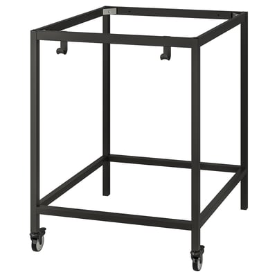 A TROTTEN black metal rolling cart with a square frame and casters.