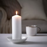 TURTURDUVA Candle holder, off-white, 4 cm