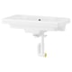 Option: White rectangular wall-mounted sink, minimalist design.
