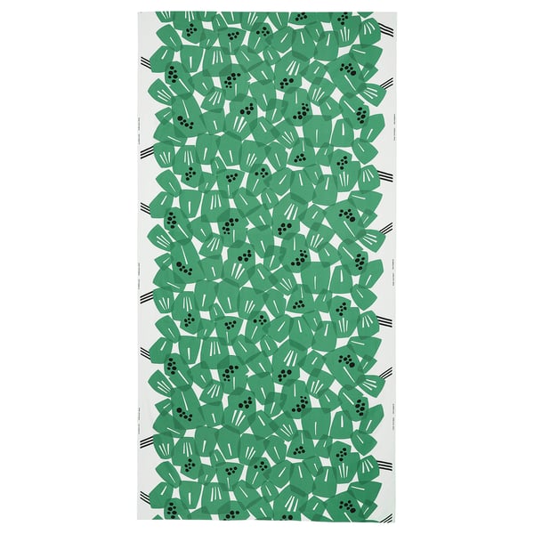 ULLRANUNKEL green fabric with leaf pattern, 100% cotton.