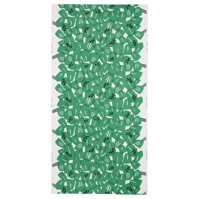 ULLRANUNKEL green fabric with leaf pattern, 100% cotton.