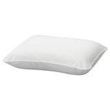 A white ULLVIDE pillowcase, rectangular in shape, made from soft, breathable cotton and lyocell blend, designed for comfort.