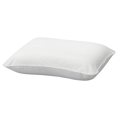 A white ULLVIDE pillowcase, rectangular in shape, made from soft, breathable cotton and lyocell blend, designed for comfort.