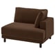 UPPÅKRA 1.5-seat module, with armrest right/Samsala dark brown