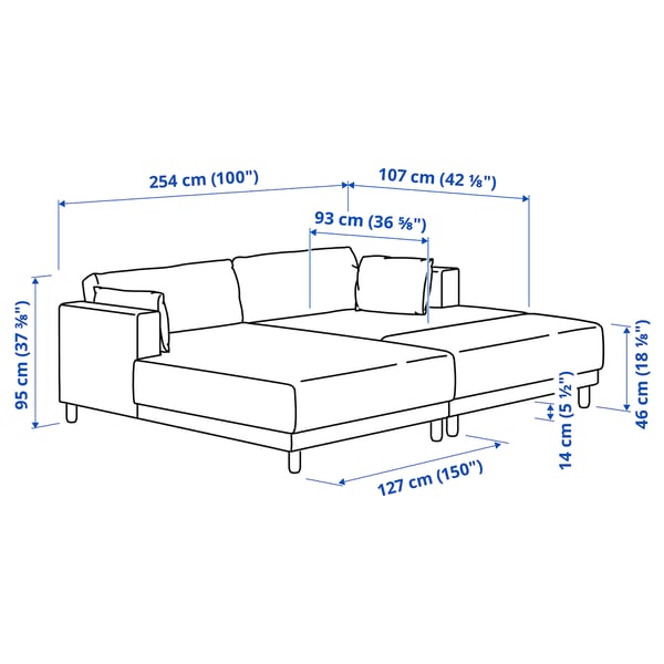 UPPÅKRA 3-seat modular sofa, with chaise longue, left with footstool/Axvall off-white