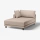 UPPÅKRA Chaise longue module, with armrest left/Samsala grey-beige