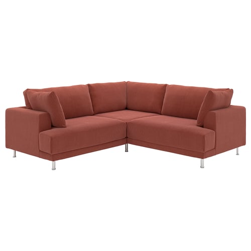 UPPÅKRA Modular corner sofa, 3-seat, Samsala brown-red