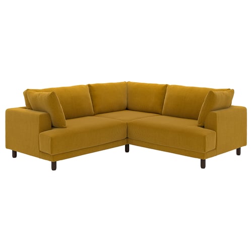 UPPÅKRA Modular corner sofa, 3-seat, Samsala yellow-brown