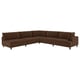 UPPÅKRA Modular corner sofa, 6 seat, with open end, left/Samsala dark brown