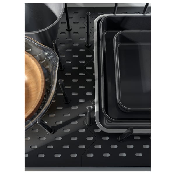 UPPDATERA Pegboard drawer organiser, anthracite, 60 cm