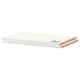 UTRUSTA white shelf, melamine, rectangular, sturdy, 18mm thick.