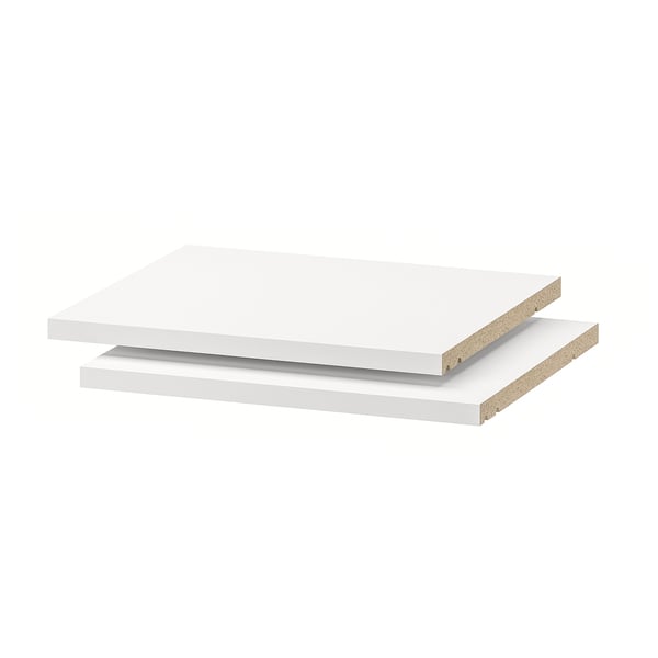 UTRUSTA white shelf, melamine, rectangular, thick, sturdy.