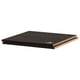 UTRUSTA dark shelf, melamine, 18 mm thick, rectangular, sturdy.