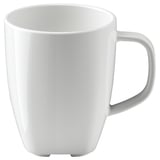 White VÄRDERA square mug, porcelain, rounded edges.